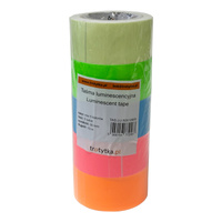 Taśma luminescencyjna, 50 mm x 10 m, mix 5 kolorów