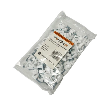 Uchwyt do montażu kabli - K, 10 mm, biały