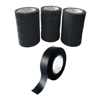 Zestaw Taśm izolacyjnych PVC, 18 mm x 20 m, 15 sztuk, czarny