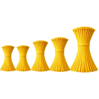 Zestaw opaski zaciskowe kablowe 2,5 - 3,6 mm żółte 500 szt.