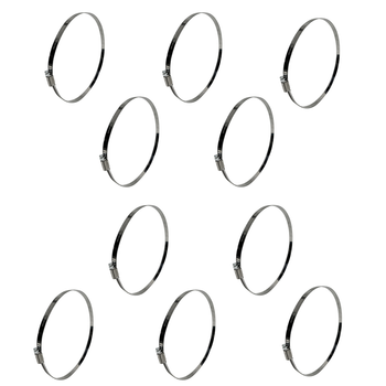 Zestaw Opaska ślimakowa W2 Ø200-220 mm, szer.12 mm 10 szt - stal nierdzewna
