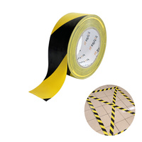 Taśma ostrzegawcza samoprzylepna PVC, 48 mm x 50m żółty/czarny