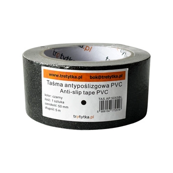 Taśma antypoślizgowa PVC, 50 mm x 5m, czarny