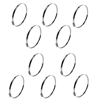Zestaw Opaska ślimakowa W2 Ø190-210 mm, szer.12 mm 10 szt - stal nierdzewna
