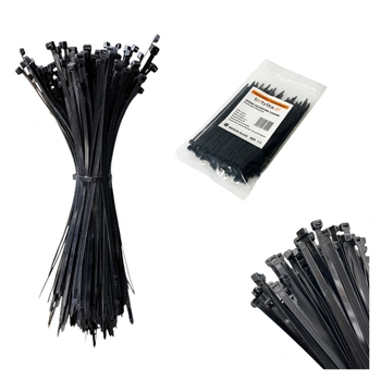Opaski zaciskowe czarne 2,5 × 80 mm – 100 szt.