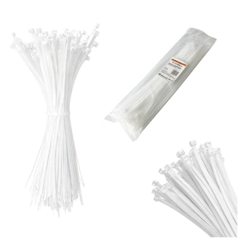 Opaski zaciskowe Opaski Kablowe Tretytki -   UV 4,8 x 380 mm, biały