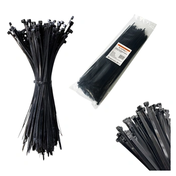 Opaski zaciskowe Opaski kablowe Tretytki - UV 3,6 x 200 mm, czarny