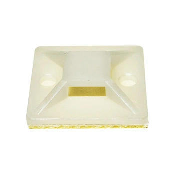 Uchwyt do opasek zaciskowych 30x30 mm, biały - 1 szt 